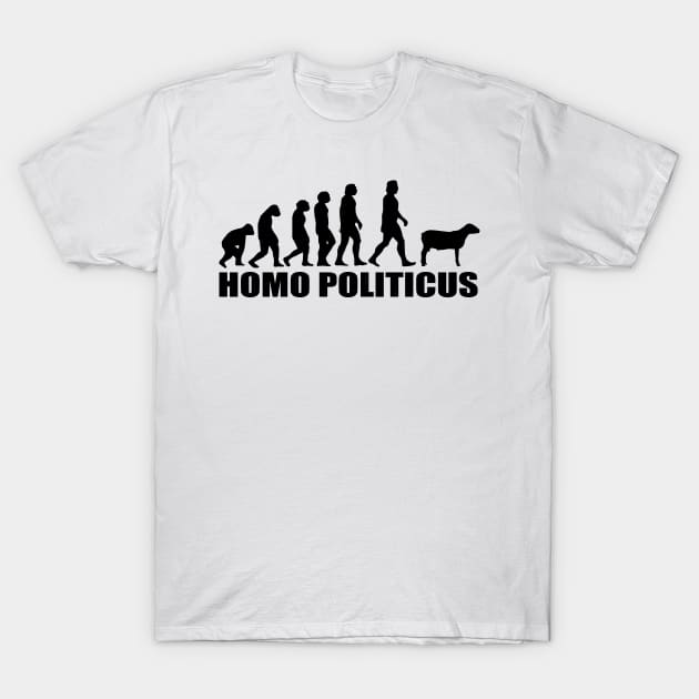 Evolution Homo Politicus T-Shirt by oldtee